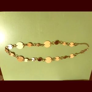 Golden geometric necklace